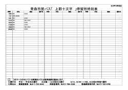 青森市営バス「 上野十文字 」停留所時刻表