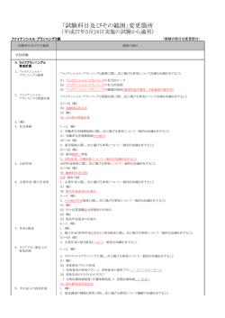 試験科目及びその範囲について（PDF形式/326KB）