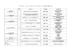 阿部 英樹 田中 聡一 西藤 岳彦 山口 晴代 岡田 淳 川岸 卓司 小木曽 里