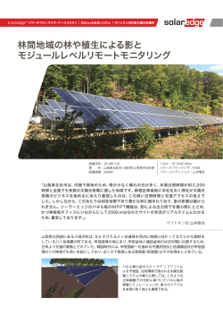 林間地域の林や植生による影と モジュールレベルリモート