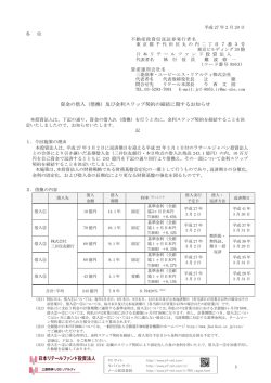 （借換）及び金利スワップ契約の締結に関するお知らせ - JAPAN