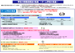 学校の教職員構造の転換 ～チーム学校の推進～