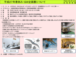 平成27年春休み・GW企画展について