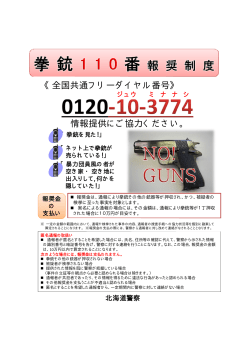 Microsoft PowerPoint - 拳銃110番ポスター（北海道）.pptx