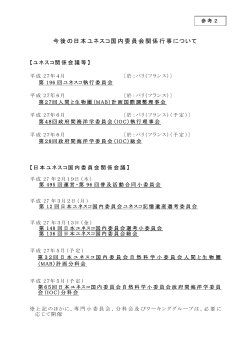 参考2 今後の日本ユネスコ国内委員会関係行事について （PDF:43KB）