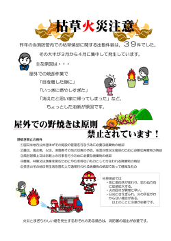 枯草火災注意
