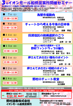 為替市場動向 野村證券株式会社 チャートから考える今後の日本株 野村