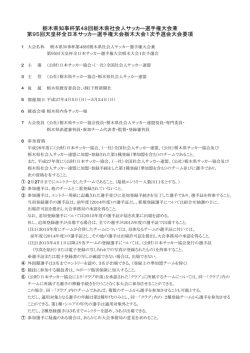 栃木県知事杯第48回栃木県社会人サッカー選手権大会兼 第95回天皇