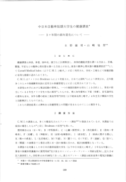 中日本自動車短期大学生の健康調査*