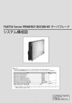 PRIMERGY BX2580 M1 サーバブレード システム構成図