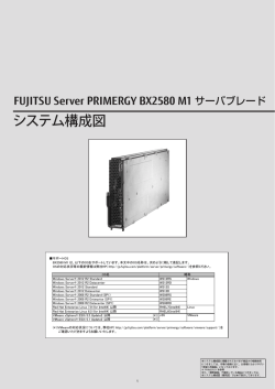 PRIMERGY BX2580 M1 サーバブレード システム構成図