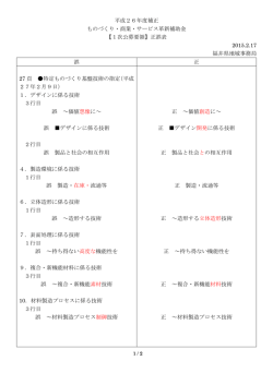 公募要領 正誤表 - 福井県中小企業団体中央会