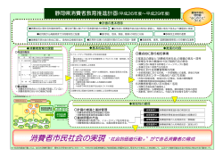 概要版 - 静岡県の消費者教育ポータルサイト なるほど！消費者教育