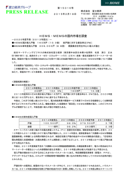 HEMS・MEMSの国内市場を調査