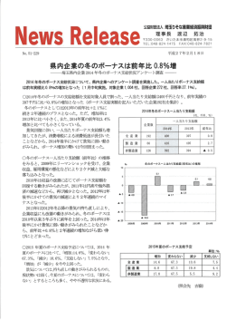 埼玉県内企業2014年冬のボーナス支給状況アンケート調査