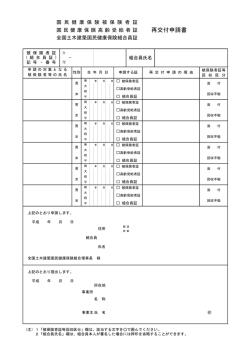 再交付申請書 - 全国土木建築国民健康保険組合