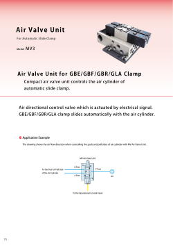 Air Valve Unit for GBE/GBF/GBR/GLA Clamp