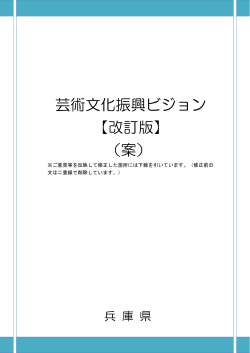 芸術文化振興ビジョン【改訂版】（案）本文（PDF：4468KB）