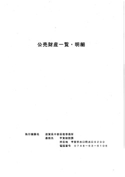 公売財産一覧・明細