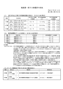 福島第一原子力発電所の状況（記者会見資料）（PDF 143KB）