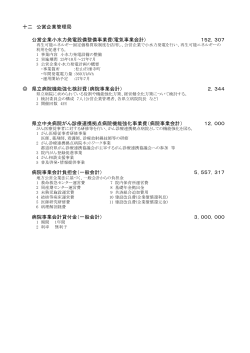 十二 公営企業小水力発電設備整備事業費(電気事業会計) 152，307