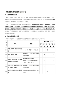 特殊建築物等の定期報告について 特殊建築物等の定期報告