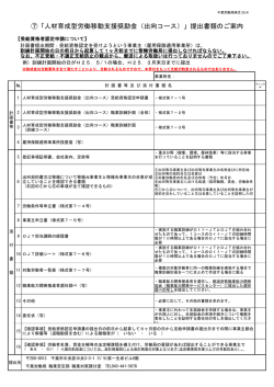 出向コース 計画届