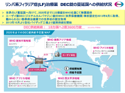 リンパ系フィラリア症(LF)治療薬 DEC錠の蔓延国への供給状況