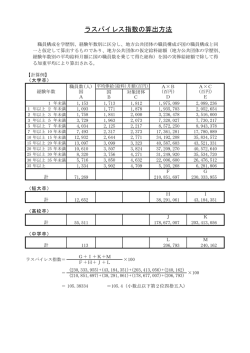 ラスパイレス指数の算出方法（PDF：86KB）