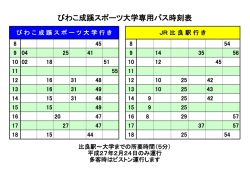 一般入試後期日程（2/24）の大学行き専用バス時刻表を掲載しました。