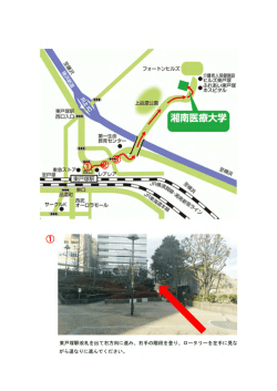 東戸塚駅改札を出て右方向に進み、 右手の階段を登り、 ロータ リーを