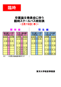卒業論文発表会