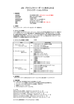 J02. プロジェクトリーダーに求められる ファシリテーションスキル