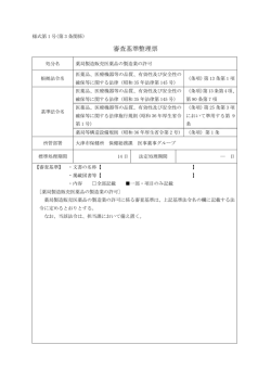 審査基準整理票