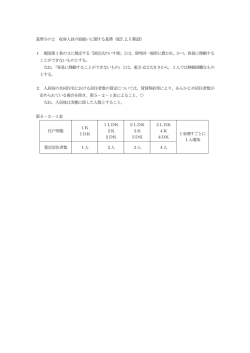 基準5の2 収容人員の取扱いに関する基準（H27.2.5 新設） 1 規則第1条