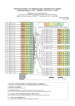 東京電力株式会社福島第一原子力発電所周辺の海底土の放射能濃度