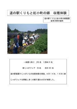 道の駅くりもと紅小町の郷収穫体験（香取市）（PDF：99KB）