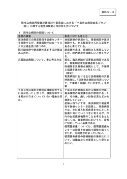 両市立病院再整備計画検討小委員会における「千葉市立病院改革プラン
