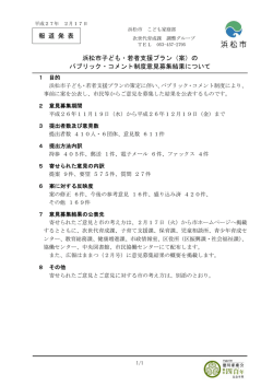 （案）のパブリック・コメント制度意見募集結果について（PDF