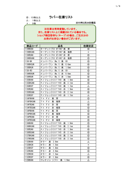 ラバー在庫リスト