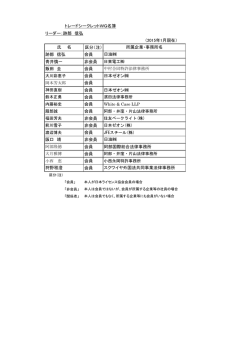 メンバーリスト - 日本ライセンス協会