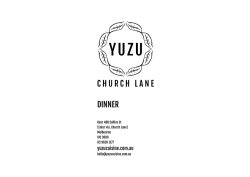 DINNER - Yuzu Cuisine