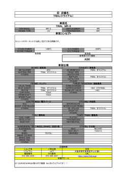 スペック - HKS