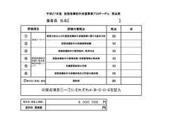 円 ※採点項目①～⑦にそれぞれA・B・C・D・Eを記入 審査員 氏名【