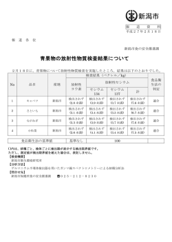 青果物の放射性物質検査結果について（PDF：51KB）