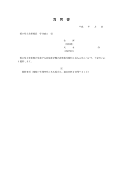 質 問 書 - 栃木県立美術館