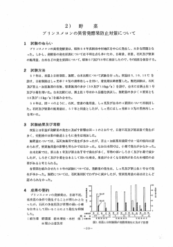 プリンスメロンの異常発酵果防止対策について