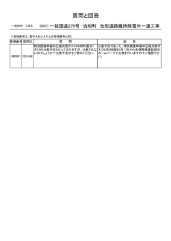 一般国道275号 当別町 当別道路維持除雪外一連工事