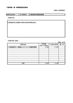 計量検査所設備等整備