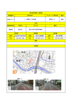 管理番号 種別 県道 都道府県名 市町村 福島県 郡山市 名称 名称 郡山